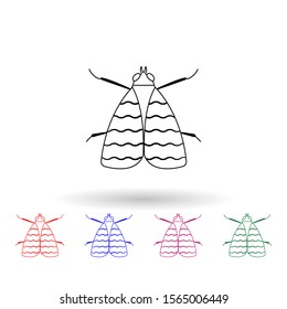 Mole multi color icon. Simple thin line, outline vector of insect icons for ui and ux, website or mobile application