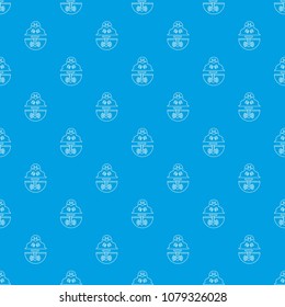 Mole pattern vector seamless blue repeat for any use