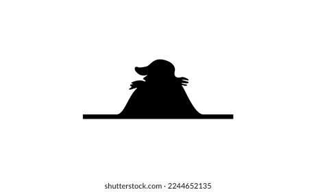 Mole silhouette, high quality vector