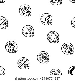 Mole Skin Problem And Disease Vector Seamless Pattern Thin Line Illustration