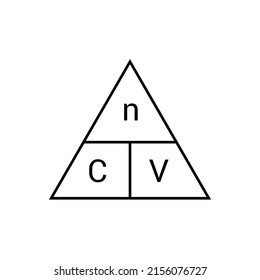 Mole Triangle Formula Chemistry Vector Illustration Stock Vector ...