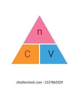 Mole Triangle Formula Chemistry Vector Illustration Stock Vector ...