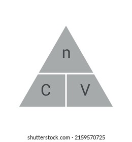 Mole Triangle Formula Chemistry Vector Illustration Stock Vector 