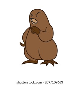 mole wonder expression vector illustration mascot cartoon