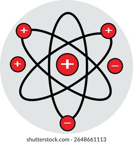 Molekül-Symbol auf weißem Hintergrund EPS