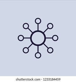 molecul icon. Vector illustration. virus, dna icon