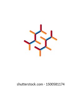 molecul logo template icon design