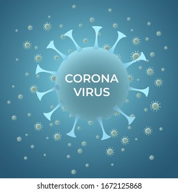Molecula coronavirus, cloud of moleculas, vector
