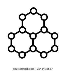 Vetor de ícone de estrutura de moléculas. Sinal de ilustração da estrutura do átomo. símbolo da molécula. ícone da web do átomo. Design do logotipo da física.