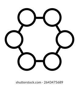 Vetor de ícone de estrutura de moléculas. Sinal de ilustração da estrutura do átomo. símbolo da molécula. ícone da web do átomo. Design do logotipo da física.
