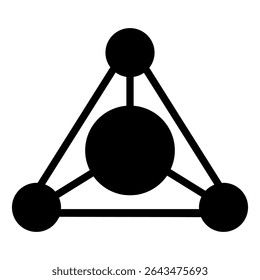 Vetor de ícone de estrutura de moléculas. Sinal de ilustração da estrutura do átomo. símbolo da molécula. ícone da web do átomo. Design do logotipo da física.