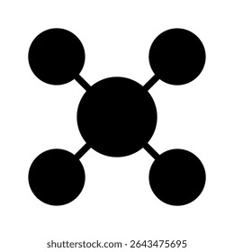 Vetor de ícone de estrutura de moléculas. Sinal de ilustração da estrutura do átomo. símbolo da molécula. ícone da web do átomo. Design do logotipo da física.