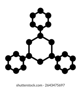 Vetor de ícone de estrutura de moléculas. Sinal de ilustração da estrutura do átomo. símbolo da molécula. ícone da web do átomo. Design do logotipo da física.
