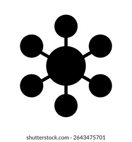 Vetor de ícone de estrutura de moléculas. Sinal de ilustração da estrutura do átomo. símbolo da molécula. ícone da web do átomo. Design do logotipo da física.