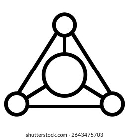 Vetor de ícone de estrutura de moléculas. Sinal de ilustração da estrutura do átomo. símbolo da molécula. ícone da web do átomo. Design do logotipo da física.