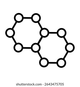 Vetor de ícone de estrutura de moléculas. Sinal de ilustração da estrutura do átomo. símbolo da molécula. ícone da web do átomo. Design do logotipo da física.