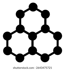 Vetor de ícone de estrutura de moléculas. Sinal de ilustração da estrutura do átomo. símbolo da molécula. ícone da web do átomo. Design do logotipo da física.