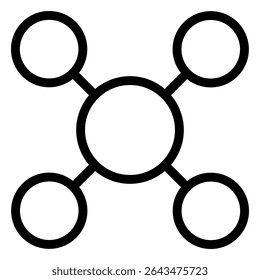 Vetor de ícone de estrutura de moléculas. Sinal de ilustração da estrutura do átomo. símbolo da molécula. ícone da web do átomo. Design do logotipo da física.