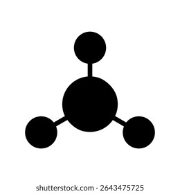 Vetor de ícone de estrutura de moléculas. Sinal de ilustração da estrutura do átomo. símbolo da molécula. ícone da web do átomo. Design do logotipo da física.