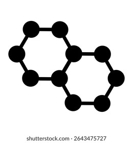 Vetor de ícone de estrutura de moléculas. Sinal de ilustração da estrutura do átomo. símbolo da molécula. ícone da web do átomo. Design do logotipo da física.