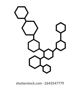 Vetor de ícone de estrutura de moléculas. Sinal de ilustração da estrutura do átomo. símbolo da molécula. ícone da web do átomo. Design do logotipo da física.