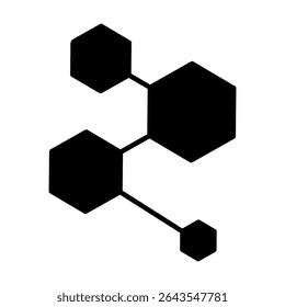 Vetor de ícone de estrutura de moléculas. Sinal de ilustração da estrutura do átomo. símbolo da molécula. ícone da web do átomo. Design do logotipo da física.