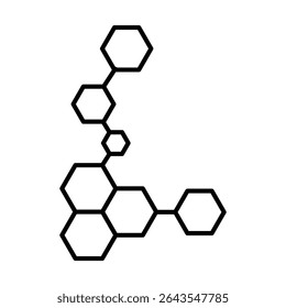Vetor de ícone de estrutura de moléculas. Sinal de ilustração da estrutura do átomo. símbolo da molécula. ícone da web do átomo. Design do logotipo da física.