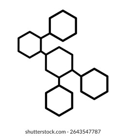 Vetor de ícone de estrutura de moléculas. Sinal de ilustração da estrutura do átomo. símbolo da molécula. ícone da web do átomo. Design do logotipo da física.