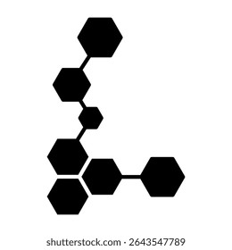 Vetor de ícone de estrutura de moléculas. Sinal de ilustração da estrutura do átomo. símbolo da molécula. ícone da web do átomo. Design do logotipo da física.