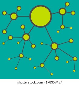 Molecular Abstract Background, Vector illustration