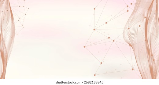 Molecular abstract structure background.
Scientific vector illustration with molecule
DNA. Medical, science and technology concept for banner template or header