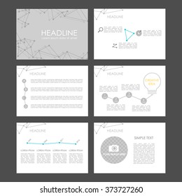 Molecular abstract structure infographic,fluer,presentation,template,web,marketing. Flat design set.