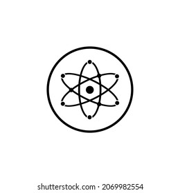 Molecular atom neutron icon in isolated on background. symbol for your web site design logo, app, Molecular atom neutron icon Vector illustration.