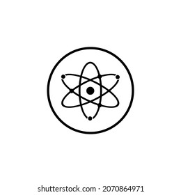 Molecular atom neutron icon in isolated on background. symbol for your web site design logo, app, Molecular atom neutron icon Vector illustration.
