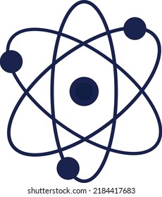 Molecular atom neutron laboratory Icon Vector physics science model for your web site design, logo, app, UI. illustration. Social logo
