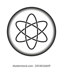 Molecular atom neutron laboratory icon. Vector illustration. EPS 10.