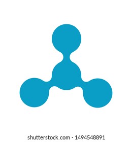 Molecular or atom Vector logo design elements. Vector illustration isolated on white background.