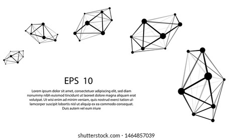 Molecular background. Connection structure.  EPS 10.