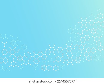 Molecular background. Digital molecule background for chemical and biology or medical science. Geometric cells combination, abstract tidy bio vector poster