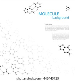 Molecular background. Medical research. The structure of the gene. Vector illustration.