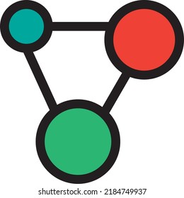 Molecular Biology Or Chemical Compound Icon Vector