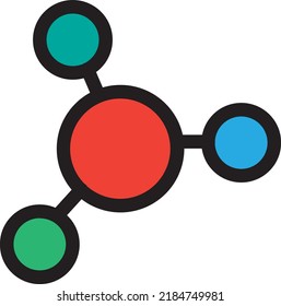 Molecular Biology Or Chemical Compound Icon Vector