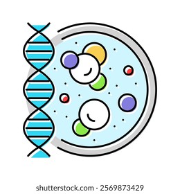 molecular biology cryptogenetics color icon vector. molecular biology cryptogenetics sign. isolated symbol illustration