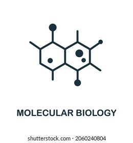 Molecular Biology Icon. Monochrome Sign From Bioengineering Collection. Creative Molecular Biology Icon Illustration For Web Design, Infographics And More