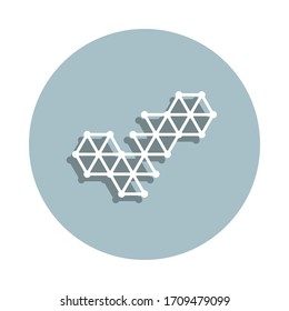 Molecular, bond badge icon. Simple glyph, flat vector of genetics and bioenginnering icons for ui and ux, website or mobile application