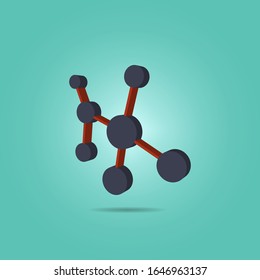 Molecular bond isometric icon. Simple color vector of science icons for ui and ux, website or mobile application