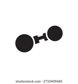 Molecular bond vector icon in black solid flat design icon isolated on white background
