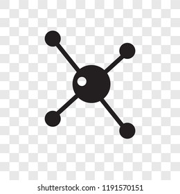 Molecular bond vector icon isolated on transparent background, Molecular bond transparency logo concept