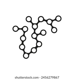 Molecular bonds illustration. Connected circles abstract Vector. Scientific structure symbol.