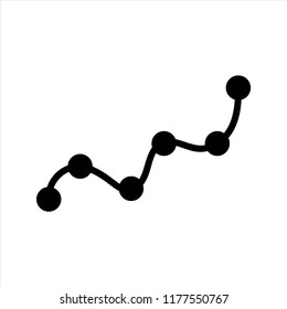 molecular chain. black isolated object.